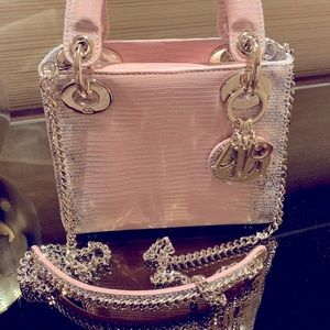 RARE Lady Dior Mini Lizard Bag New In Box